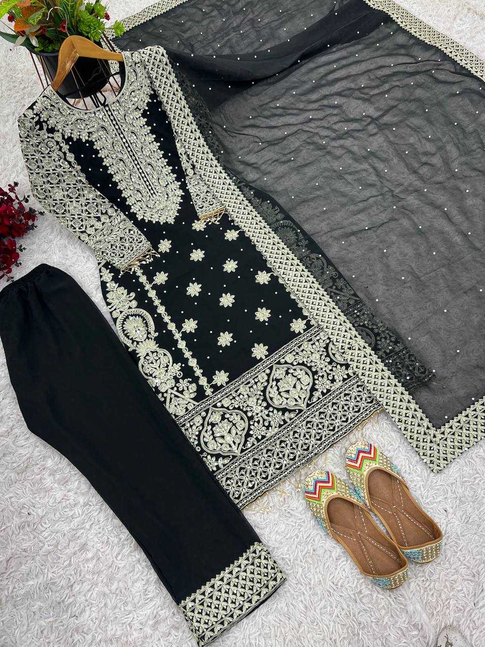 Ynf Faux Georgette KESH499 1654 Suits & Dresses Wholesale Ladies Suits Embroidery Suits Bridal Wedding Dresses Manufacturer