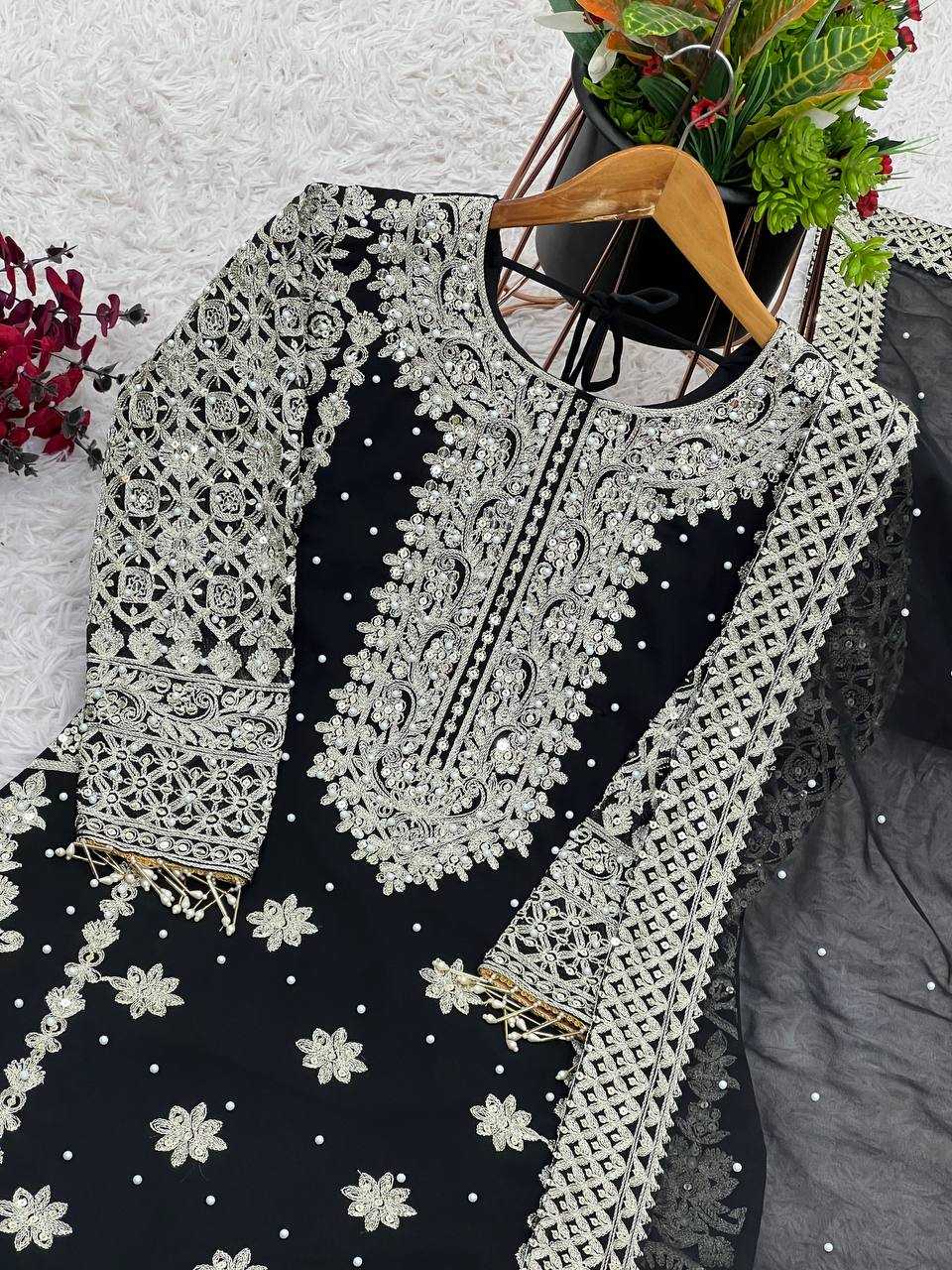 Ynf Faux Georgette KESH499 1654 Suits & Dresses Wholesale Ladies Suits Embroidery Suits Bridal Wedding Dresses Manufacturer
