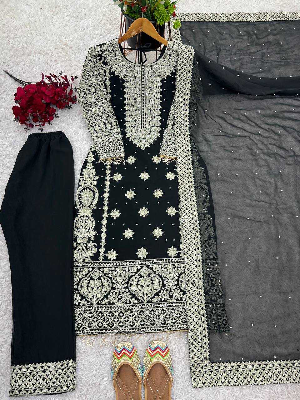 Ynf Faux Georgette KESH499 1654 Suits & Dresses Wholesale Ladies Suits Embroidery Suits Bridal Wedding Dresses Manufacturer