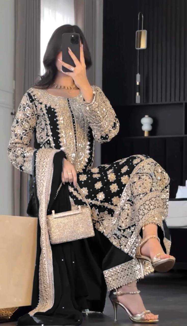 Ynf Faux Georgette KESH499 1654 Suits & Dresses Wholesale Ladies Suits Embroidery Suits Bridal Wedding Dresses Manufacturer