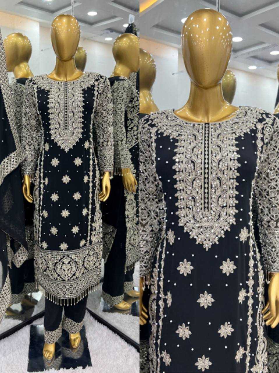 Ynf Faux Georgette KESH499 1654 Suits & Dresses Wholesale Ladies Suits Embroidery Suits Bridal Wedding Dresses Manufacturer