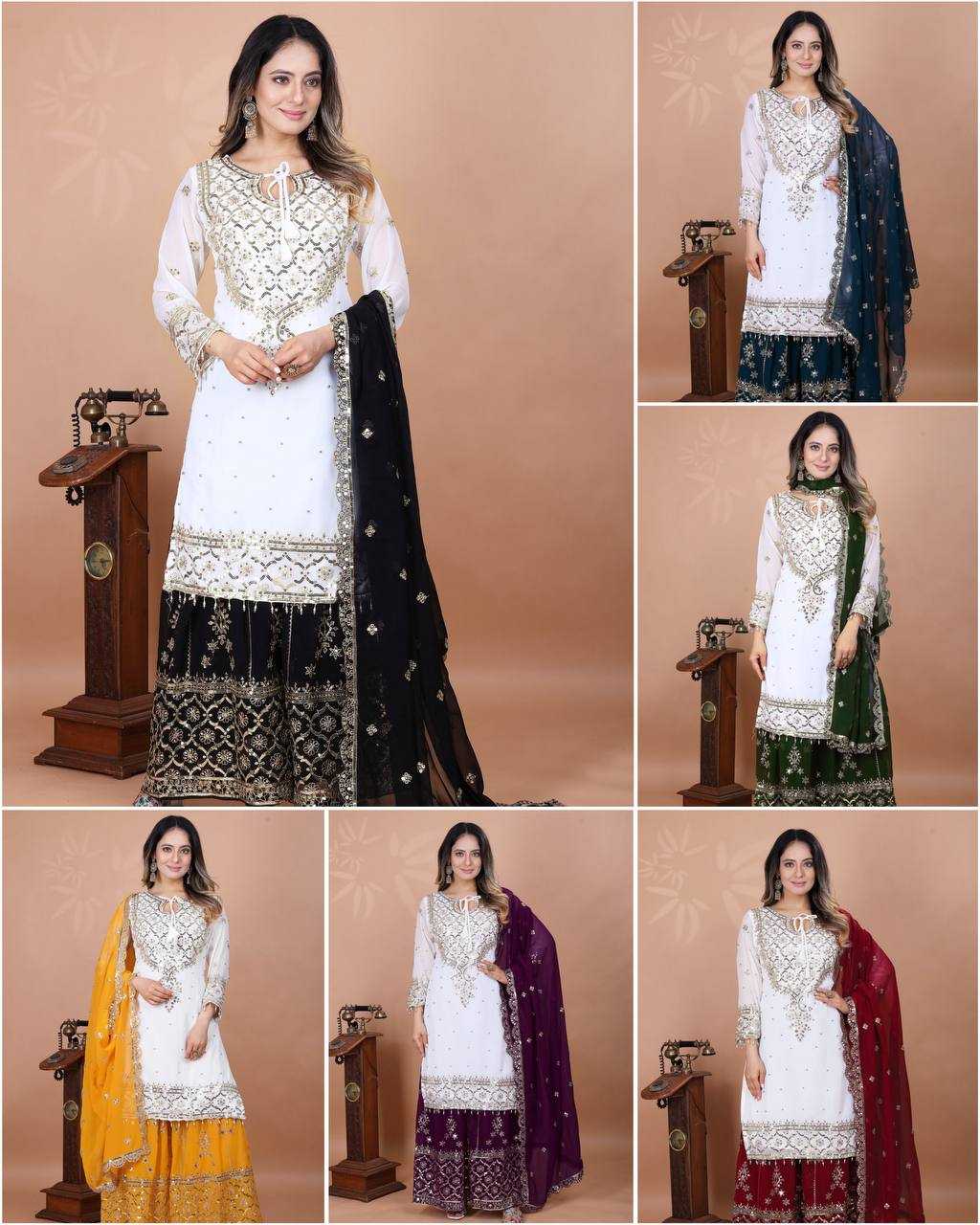 Ynf Faux Georgette KESH499 3119 Kurti Wholesale Party Wear Kurtis Kurti With Palazzo Manufacturer