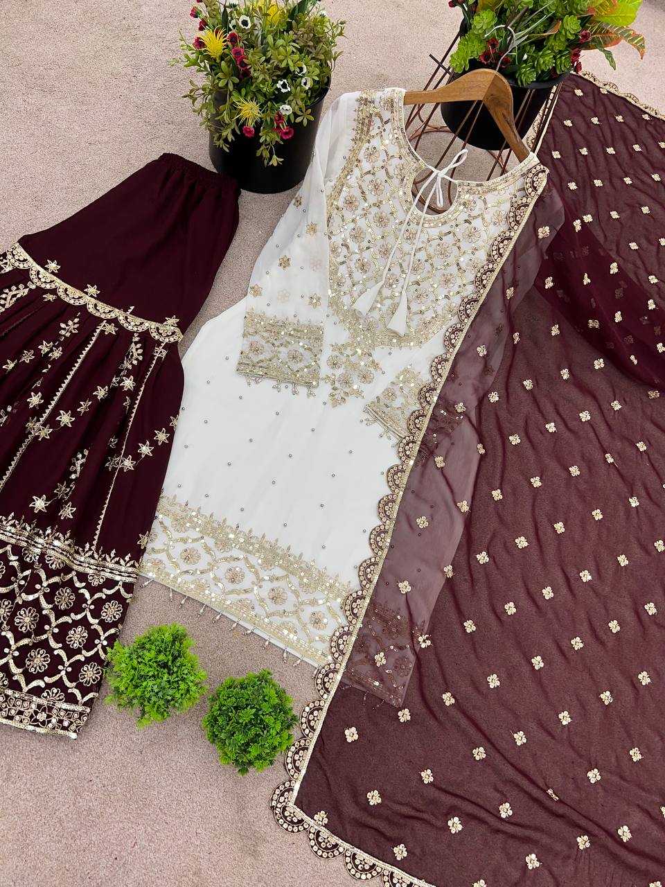 Ynf Faux Georgette KESH499 3119 Kurti Wholesale Party Wear Kurtis Kurti With Palazzo Manufacturer