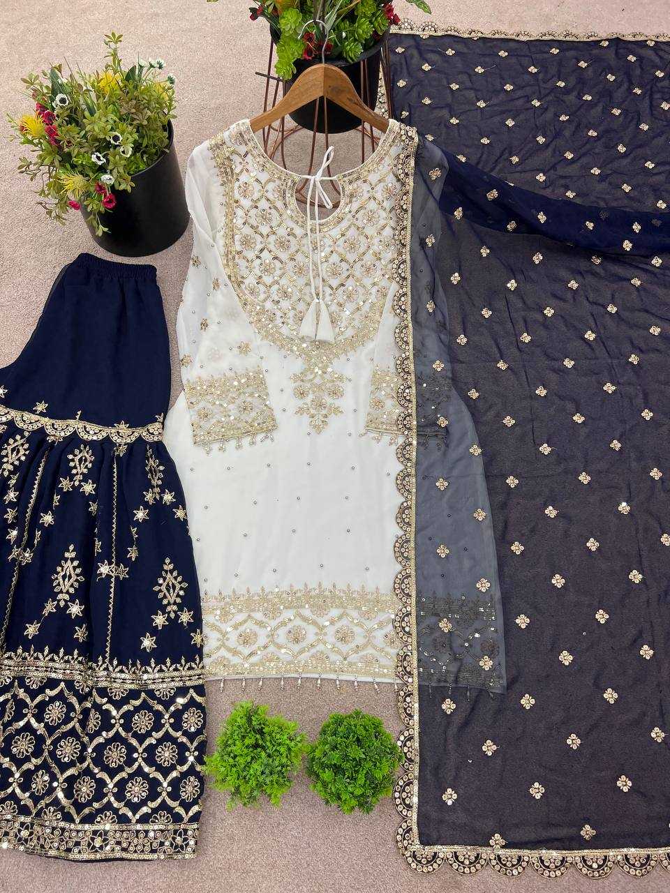 Ynf Faux Georgette KESH499 3119 Kurti Wholesale Party Wear Kurtis Kurti With Palazzo Manufacturer
