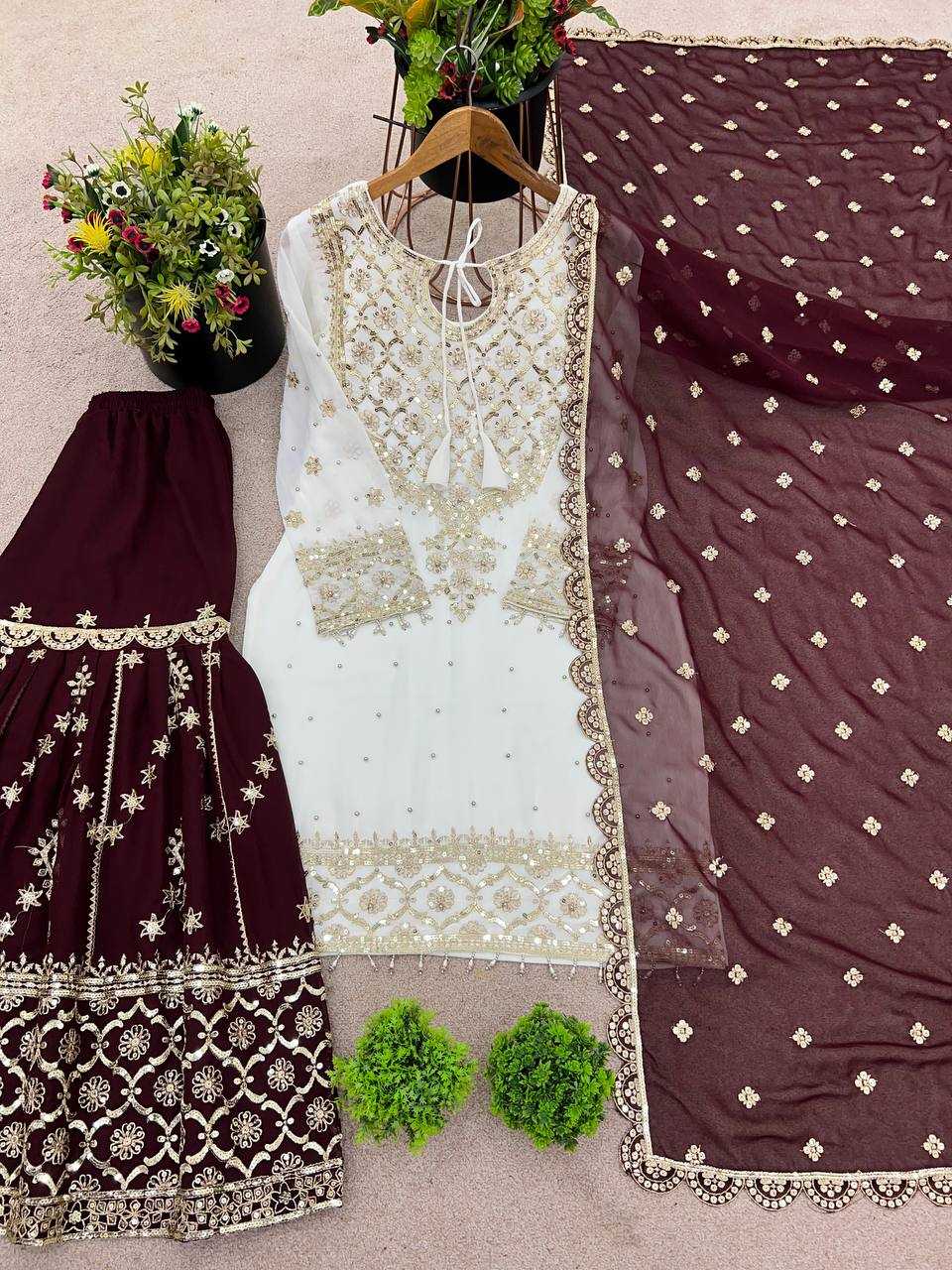 Ynf Faux Georgette KESH499 3119 Kurti Wholesale Party Wear Kurtis Kurti With Palazzo Manufacturer