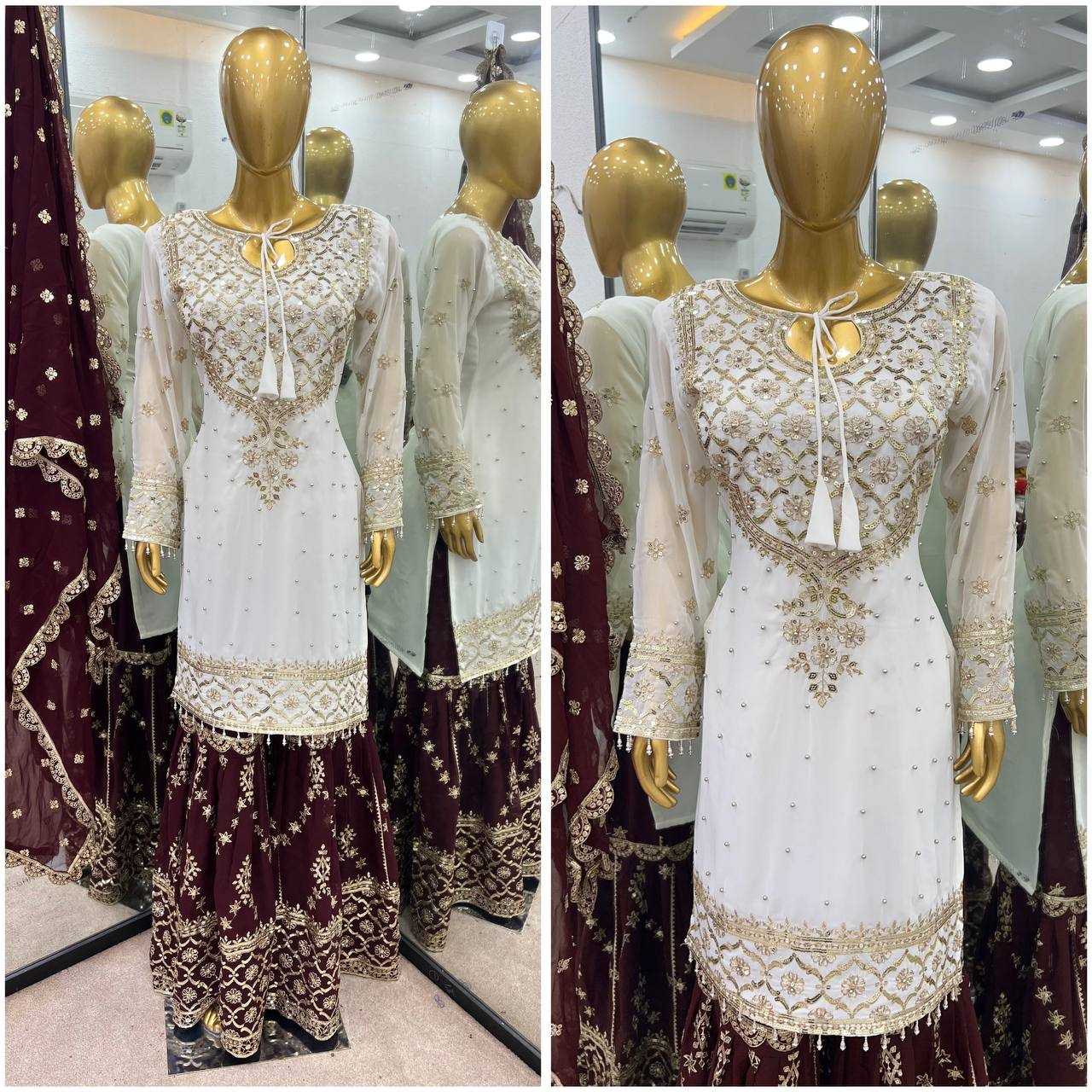 Ynf Faux Georgette KESH499 3119 Kurti Wholesale Party Wear Kurtis Kurti With Palazzo Manufacturer