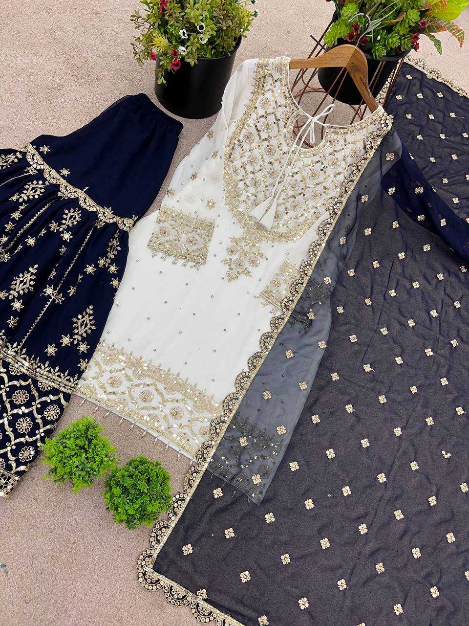 Ynf Faux Georgette KESH499 3119 Kurti Wholesale Party Wear Kurtis Kurti With Palazzo Manufacturer