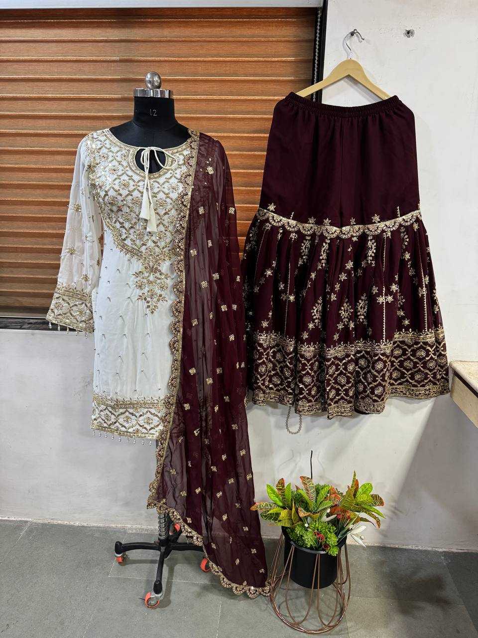 Ynf Faux Georgette KESH499 3119 Kurti Wholesale Party Wear Kurtis Kurti With Palazzo Manufacturer