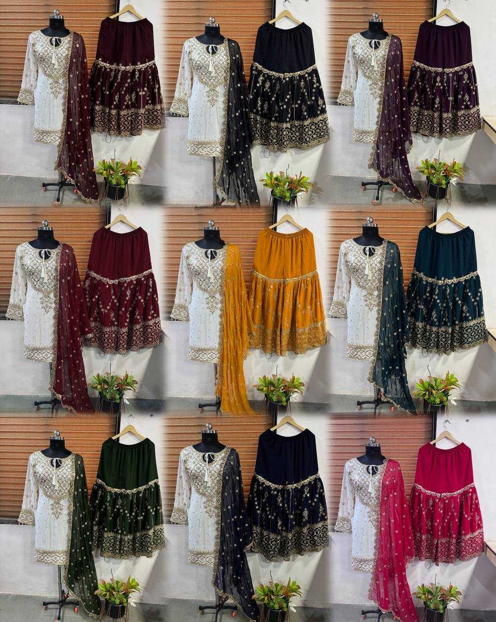 Ynf Faux Georgette KESH499 3119 Kurti Wholesale Party Wear Kurtis Kurti With Palazzo Manufacturer