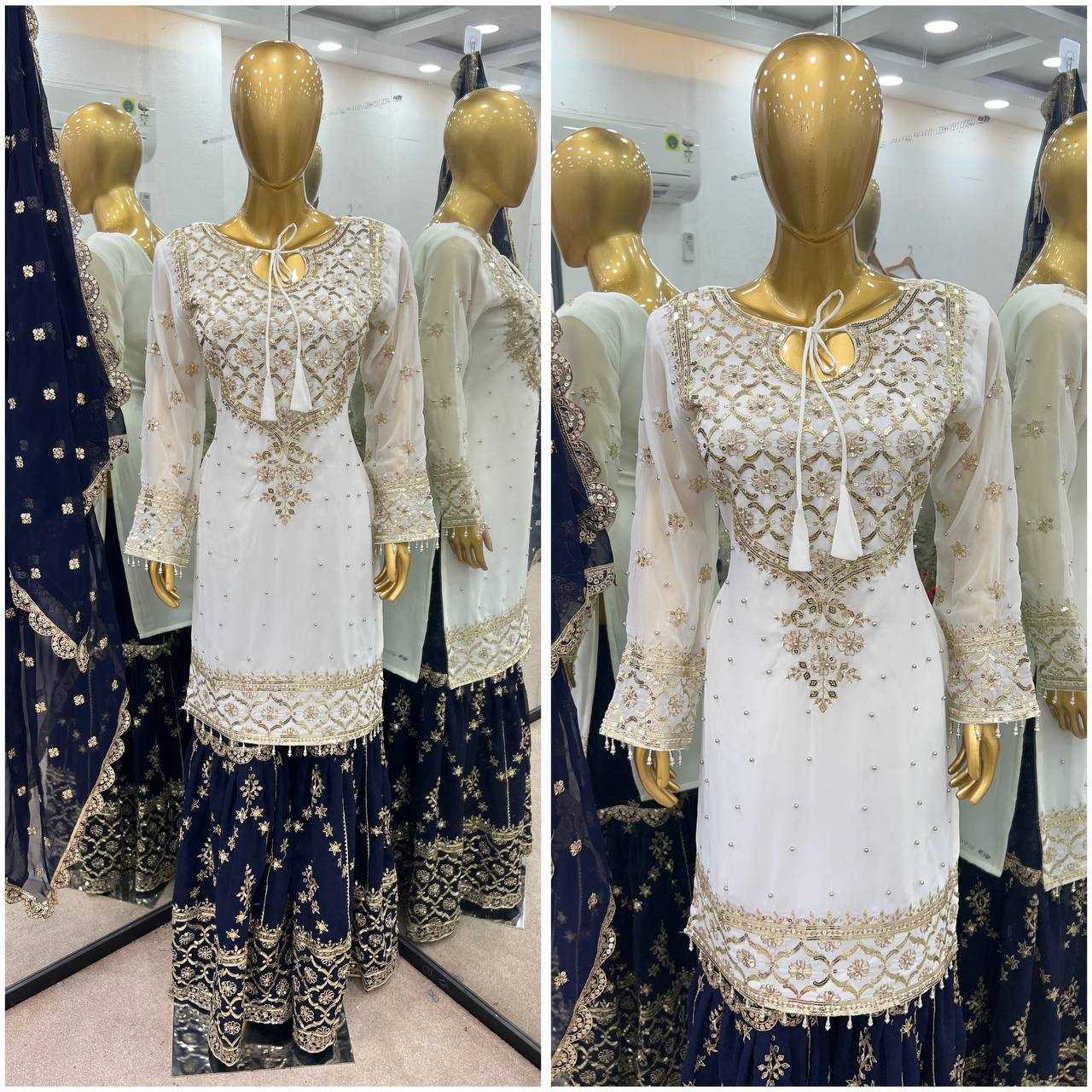Ynf Faux Georgette KESH499 3119 Kurti Wholesale Party Wear Kurtis Kurti With Palazzo Manufacturer