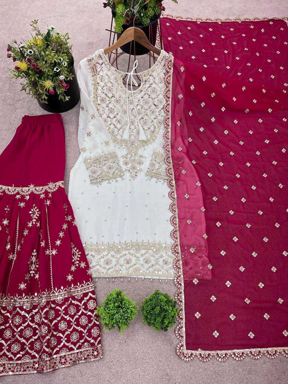 Ynf Faux Georgette KESH499 3119 Kurti Wholesale Party Wear Kurtis Kurti With Palazzo Manufacturer