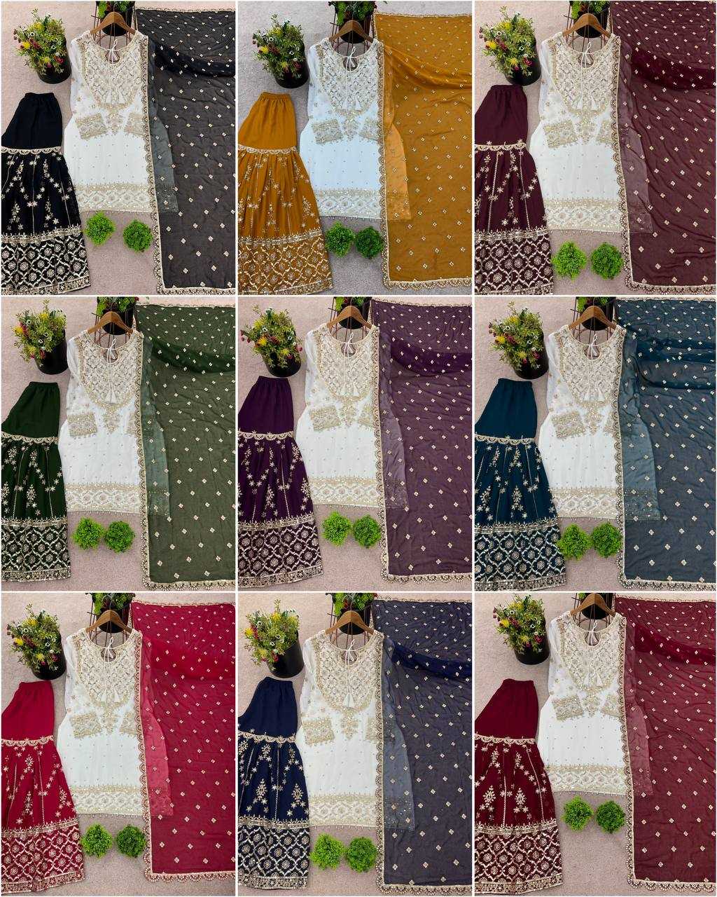 Ynf Faux Georgette KESH499 3119 Kurti Wholesale Party Wear Kurtis Kurti With Palazzo Manufacturer
