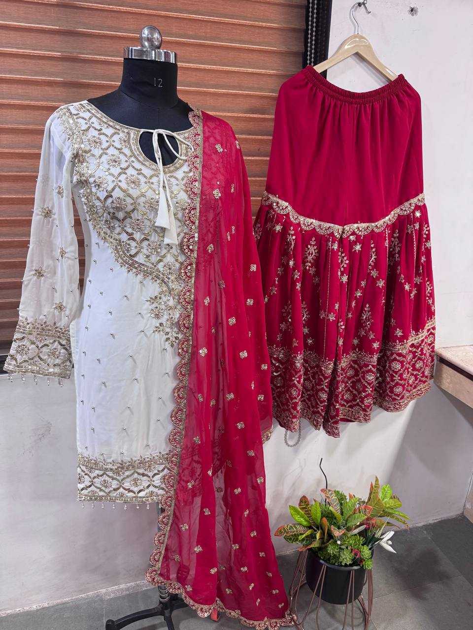 Ynf Faux Georgette KESH499 3119 Kurti Wholesale Party Wear Kurtis Kurti With Palazzo Manufacturer