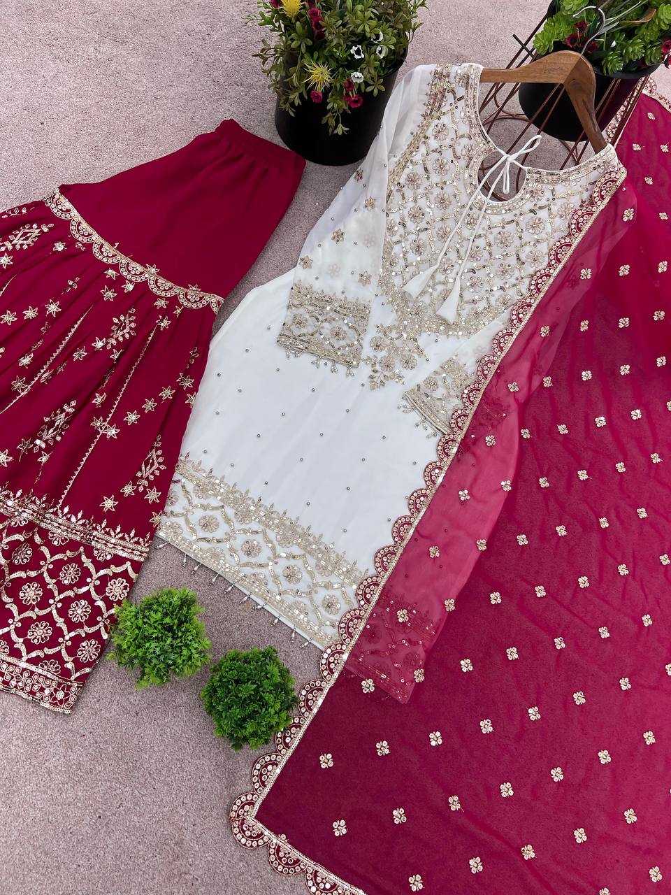 Ynf Faux Georgette KESH499 3119 Kurti Wholesale Party Wear Kurtis Kurti With Palazzo Manufacturer