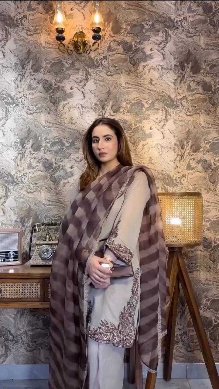 Ynf Faux Georgette KESH499 3127 Suits & Dresses Wedding Collections Festive Collections Wholesale Embroidery Suits Georgette Suit Designer Suits Manufacturer