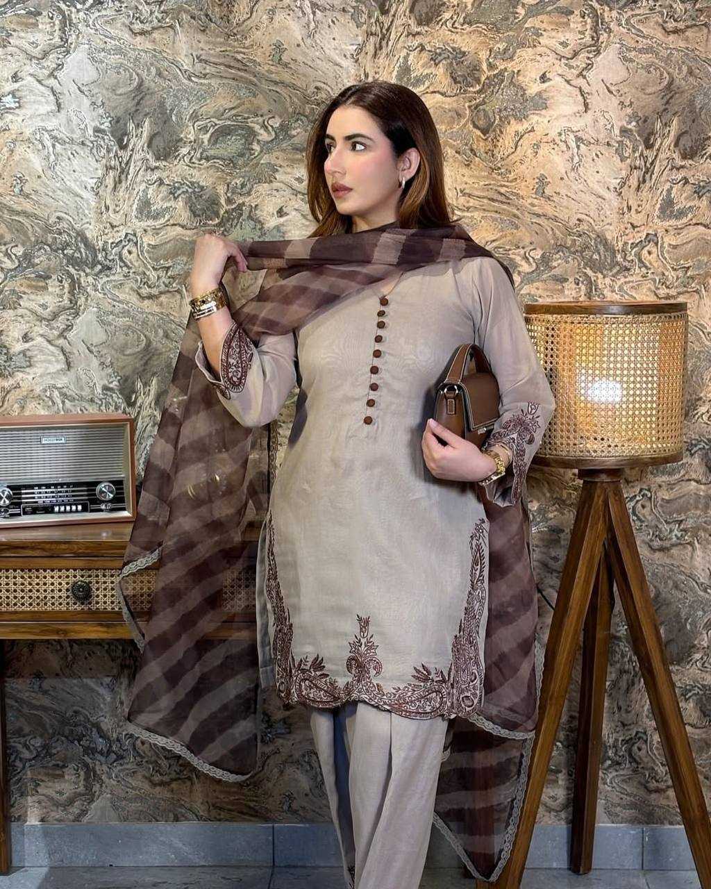 Ynf Faux Georgette KESH499 3127 Suits & Dresses Wedding Collections Festive Collections Wholesale Embroidery Suits Georgette Suit Designer Suits Manufacturer