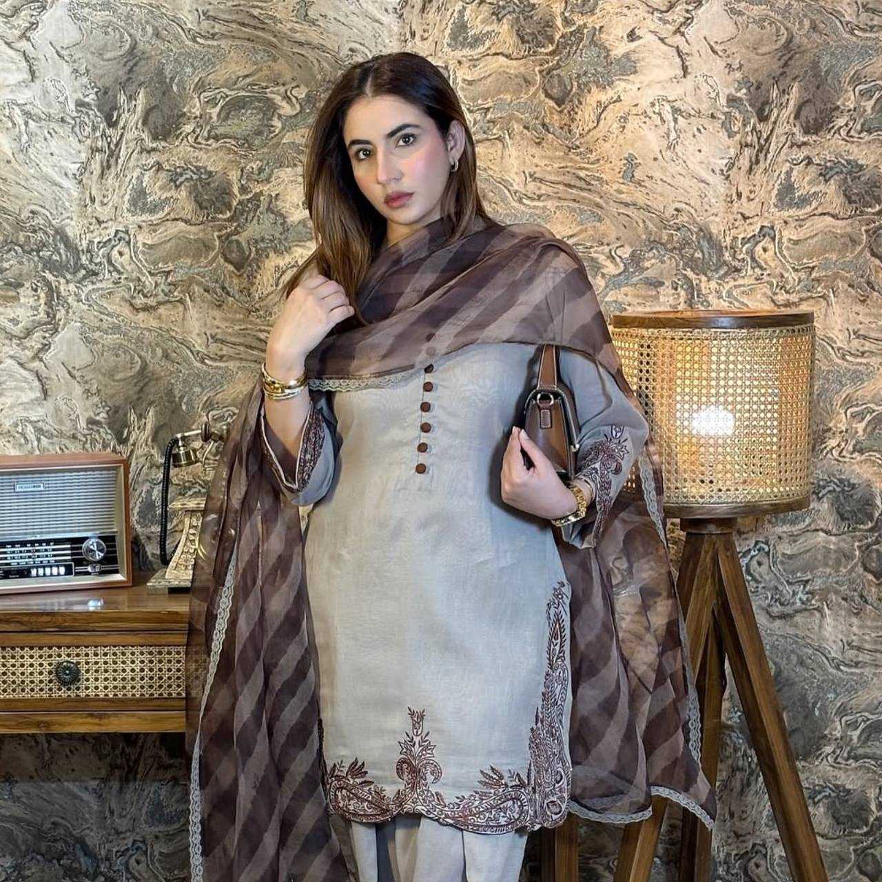 Ynf Faux Georgette KESH499 3127 Suits & Dresses Wedding Collections Festive Collections Wholesale Embroidery Suits Georgette Suit Designer Suits Manufacturer