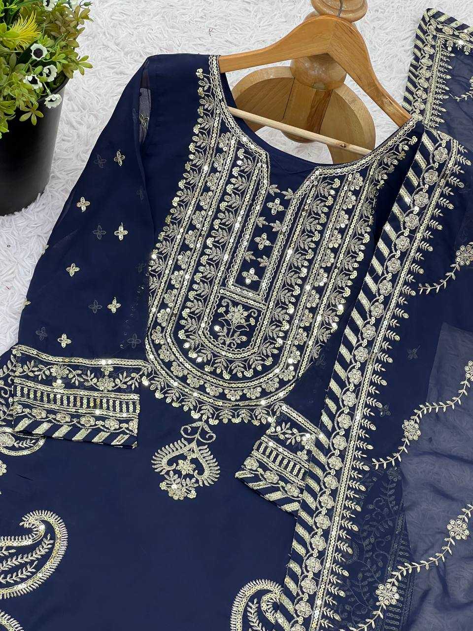 Ynf Faux Georgette KESH499 422 Suits & Dresses Wholesale Sharara Salwar Suits Designer Suits Manufacturer