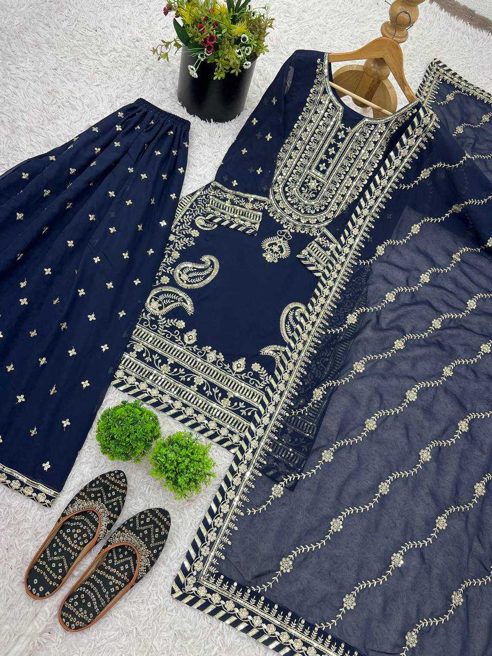 Ynf Faux Georgette KESH499 422 Suits & Dresses Wholesale Sharara Salwar Suits Designer Suits Manufacturer