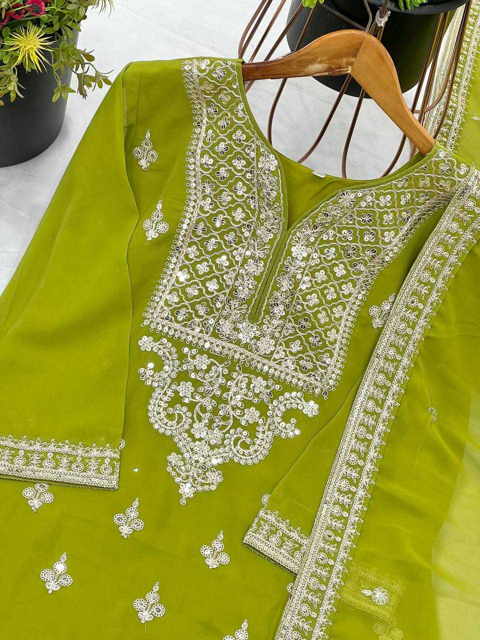Ynf Faux Georgette KESH499 5007 Suits & Dresses Wholesale Sharara Salwar Suits Embroidery Suits Georgette Suit Manufacturer