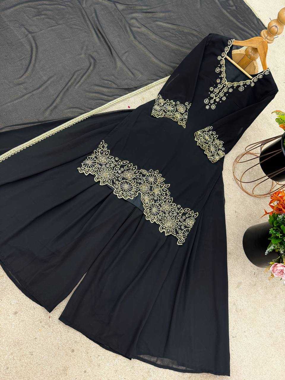 Ynf Faux Georgette KESH499 5268 Suits & Dresses Wedding Collections Festive Collections Wholesale Sharara Salwar Suits Embroidery Suits Georgette Suit Manufacturer