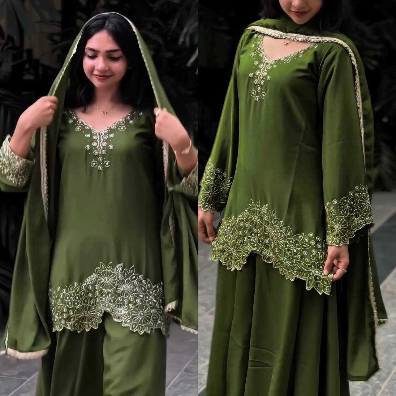 Ynf Faux Georgette KESH499 5268 Suits & Dresses Wedding Collections Festive Collections Wholesale Sharara Salwar Suits Embroidery Suits Georgette Suit Manufacturer