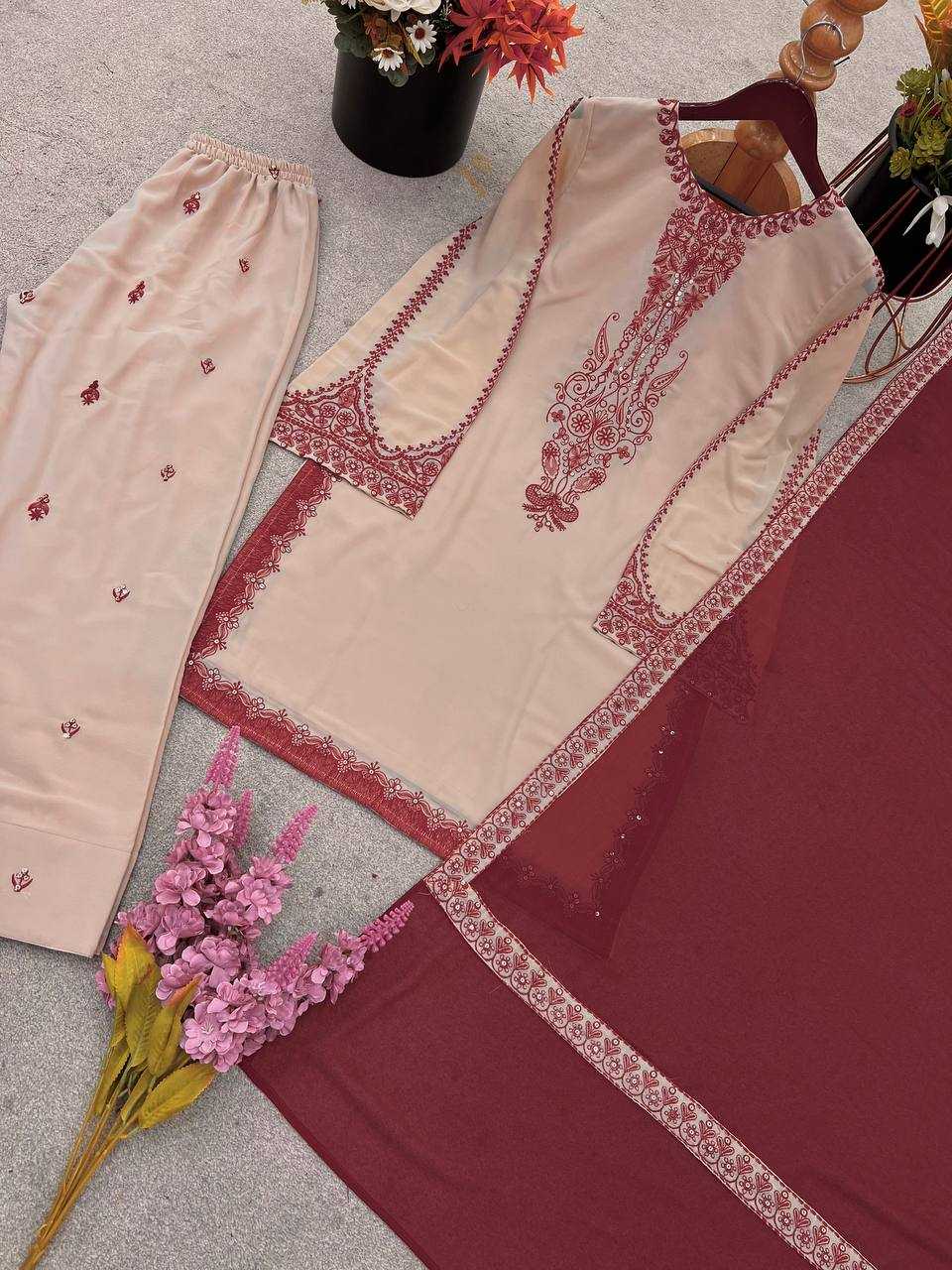 Ynf Faux Georgette KESH499 5274 Suits & Dresses Wholesale Embroidery Suits Georgette Suit Designer Suits Manufacturer