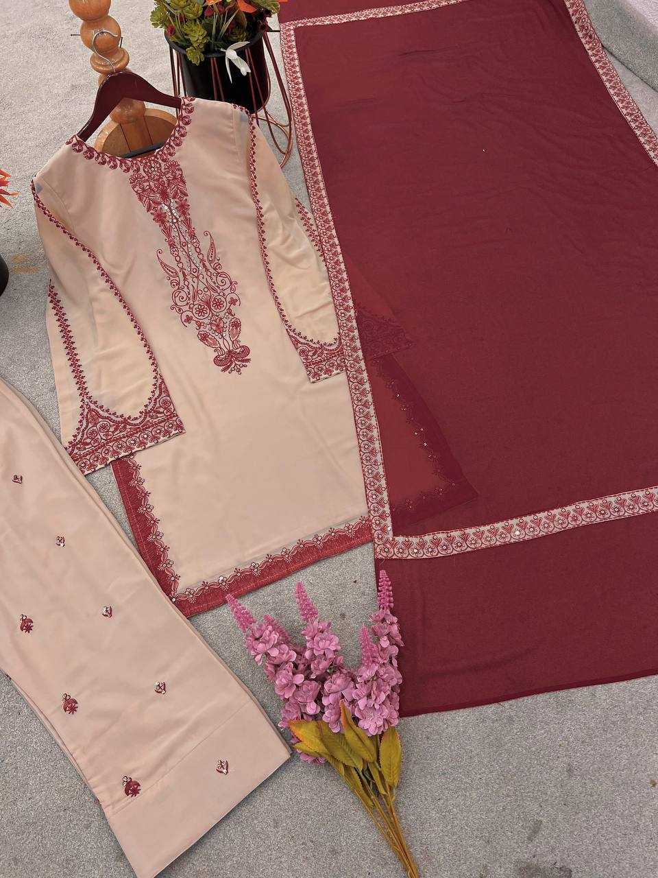 Ynf Faux Georgette KESH499 5274 Suits & Dresses Wholesale Embroidery Suits Georgette Suit Designer Suits Manufacturer