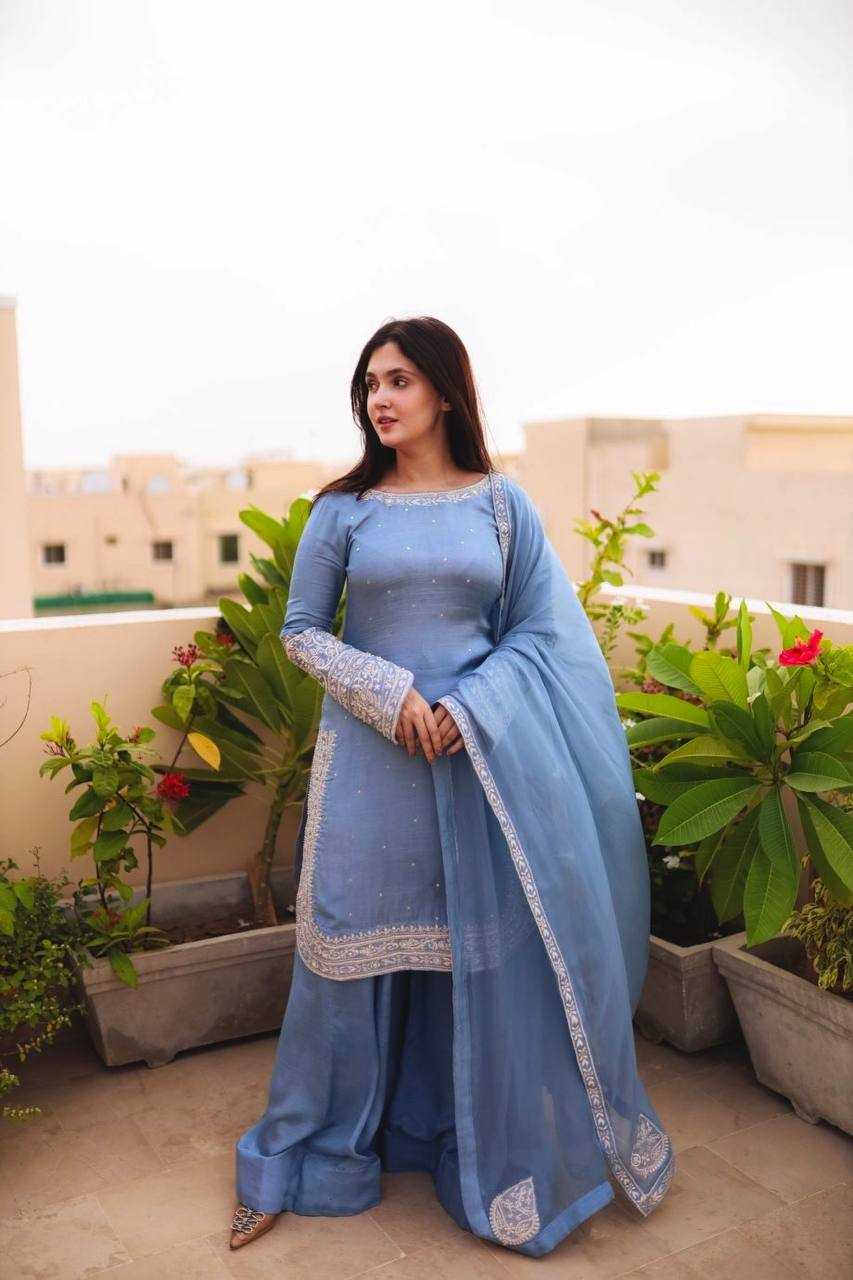 Ynf Faux Georgette KESH499 5281 Suits & Dresses Wedding Collections Festive Collections Wholesale Sharara Salwar Suits Embroidery Suits Georgette Suit Manufacturer