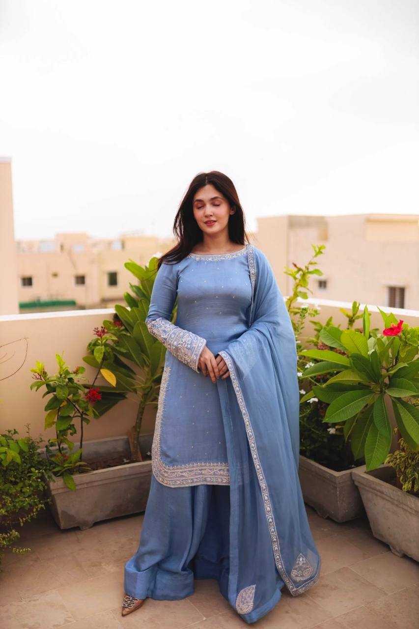 Ynf Faux Georgette KESH499 5281 Suits & Dresses Wedding Collections Festive Collections Wholesale Sharara Salwar Suits Embroidery Suits Georgette Suit Manufacturer