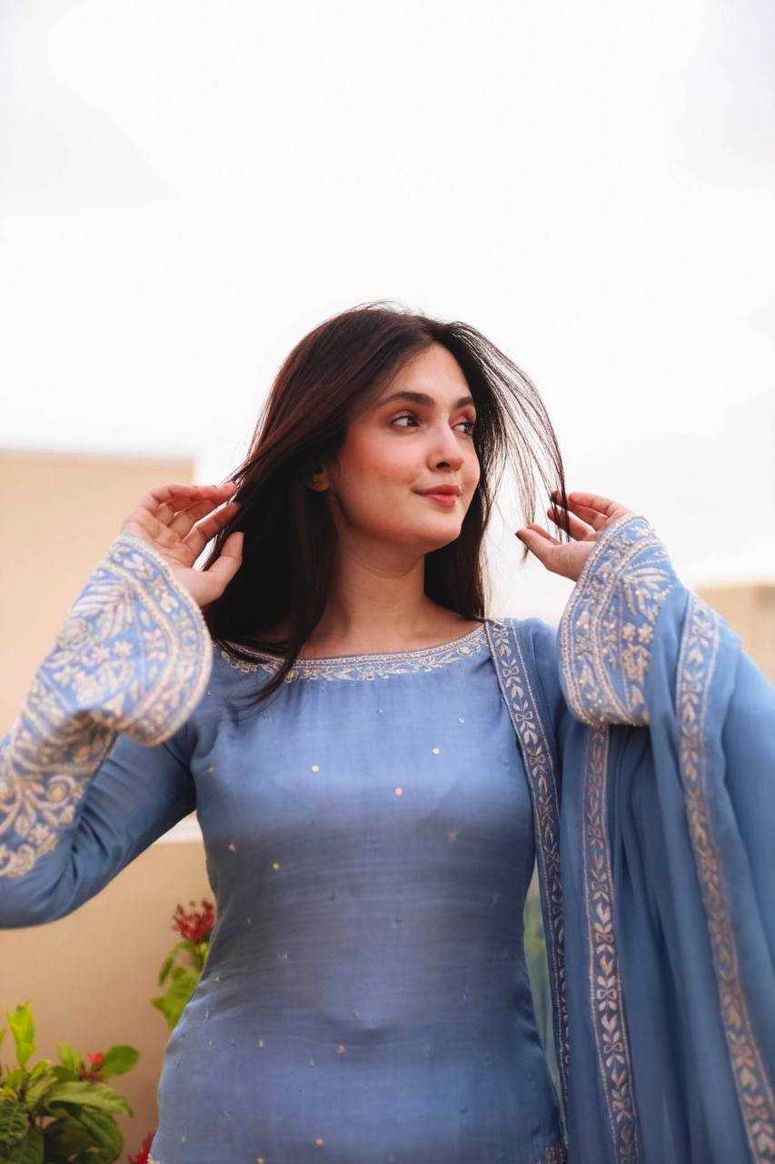 Ynf Faux Georgette KESH499 5281 Suits & Dresses Wedding Collections Festive Collections Wholesale Sharara Salwar Suits Embroidery Suits Georgette Suit Manufacturer