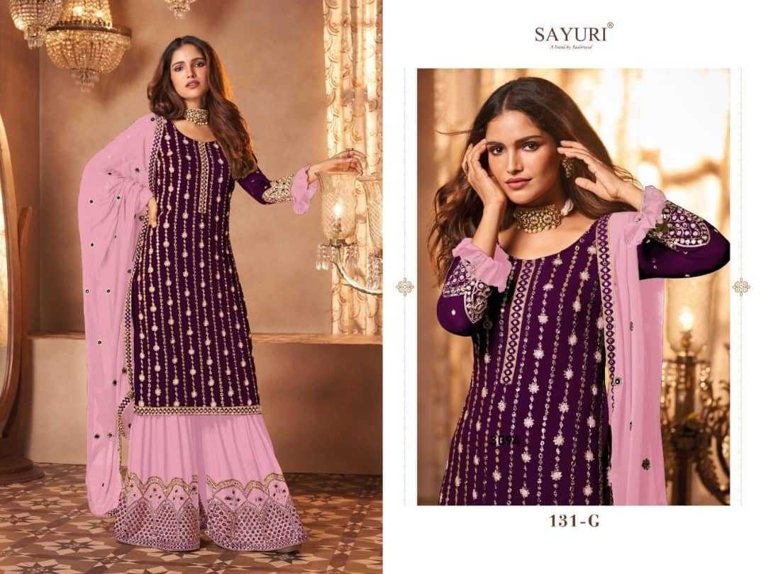 Ynf Faux Georgette KESH504 131 Suits & Dresses Wedding Collections Festive Collections Wholesale Embroidery Suits Georgette Suit Semi Stitched Suits Manufacturer