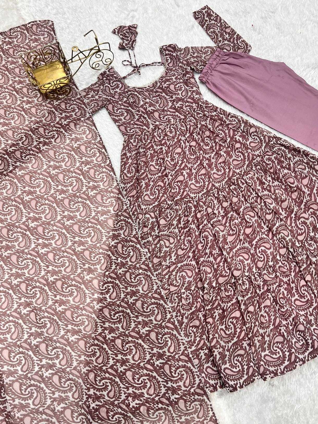 Ynf Faux Georgette KESH504 277 Gowns Wholesale Fancy Gowns Anarkali Gown Georgette Gown Manufacturer