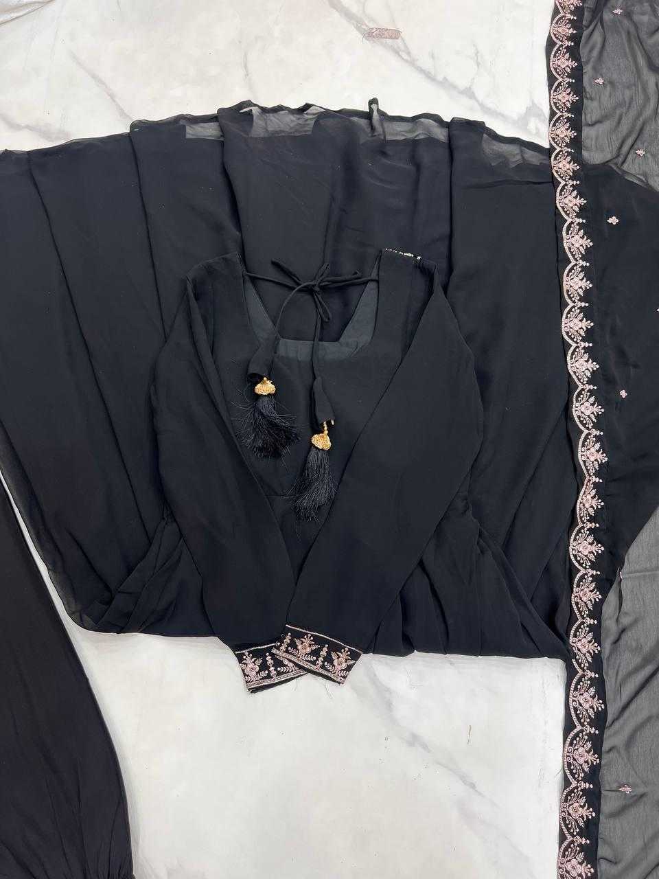 Ynf Faux Georgette KESH504 283 Gowns Wholesale Fancy Gowns Embroidery Gowns Georgette Gown Manufacturer