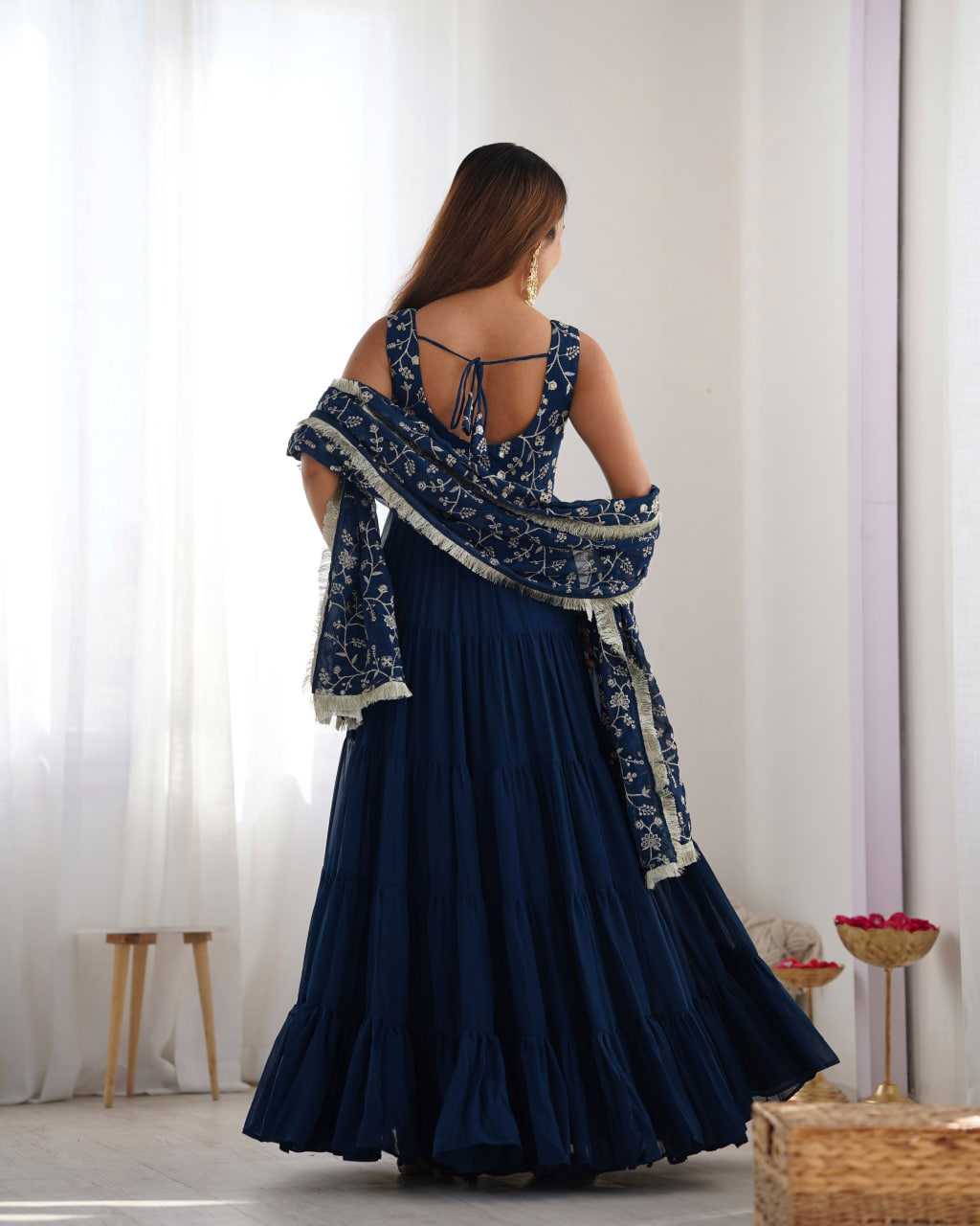 Ynf Faux Georgette KESH504 49 Gowns Wedding Collections Festive Collections Wholesale Anarkali Gown Georgette Gown Gown With Dupatta Manufacturer