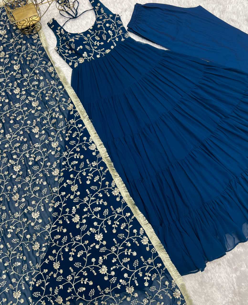 Ynf Faux Georgette KESH504 49 Gowns Wedding Collections Festive Collections Wholesale Anarkali Gown Georgette Gown Gown With Dupatta Manufacturer