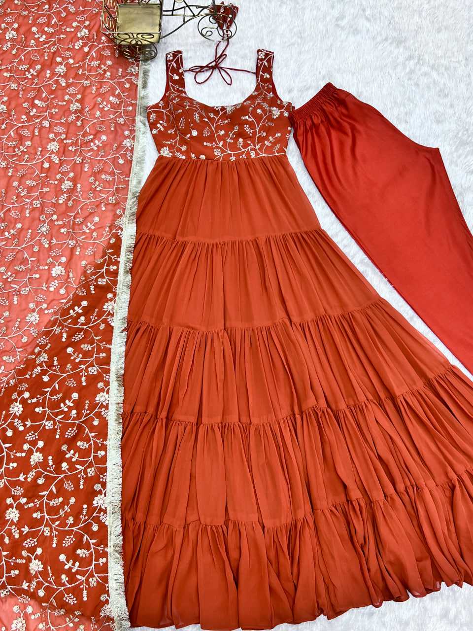 Ynf Faux Georgette KESH504 49 Gowns Wedding Collections Festive Collections Wholesale Anarkali Gown Georgette Gown Gown With Dupatta Manufacturer