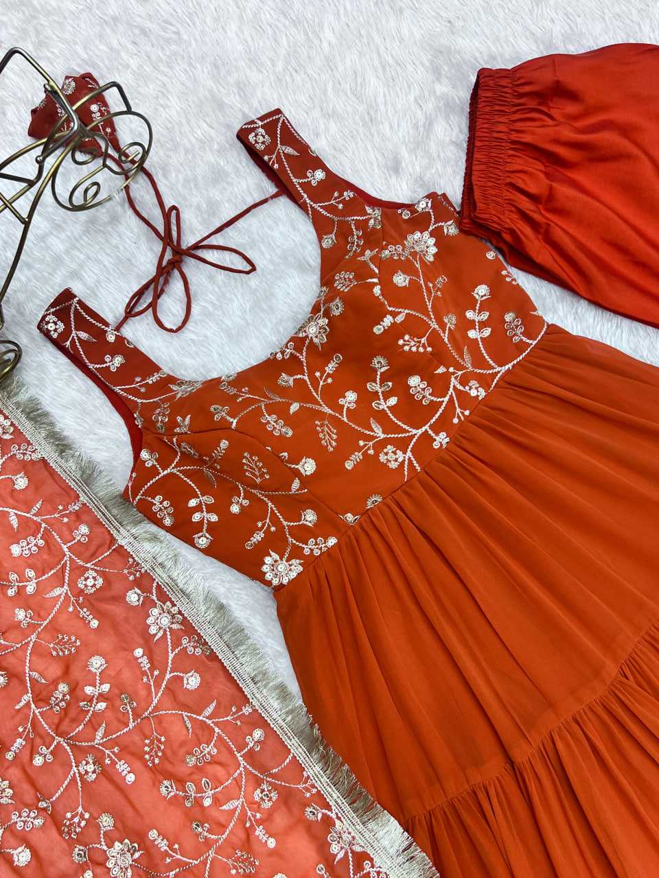 Ynf Faux Georgette KESH504 49 Gowns Wedding Collections Festive Collections Wholesale Anarkali Gown Georgette Gown Gown With Dupatta Manufacturer