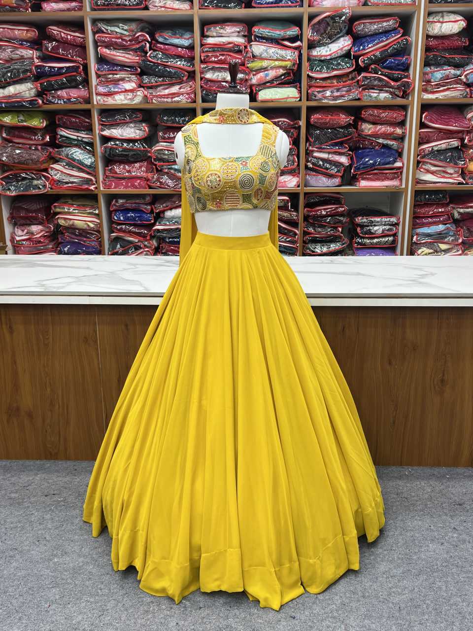 Ynf Faux Georgette KESH504 50 Lehengas Wedding Collections Festive Collections Wholesale Georgette Lehenga Lehenga With Dupatta Lehenga With Blouse Manufacturer