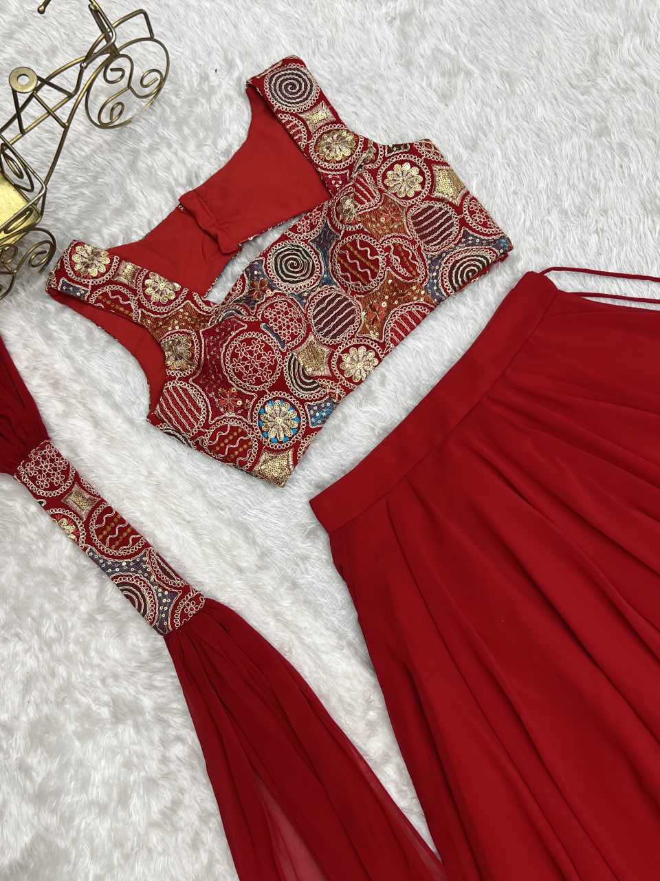 Ynf Faux Georgette KESH504 50 Lehengas Wedding Collections Festive Collections Wholesale Georgette Lehenga Lehenga With Dupatta Lehenga With Blouse Manufacturer