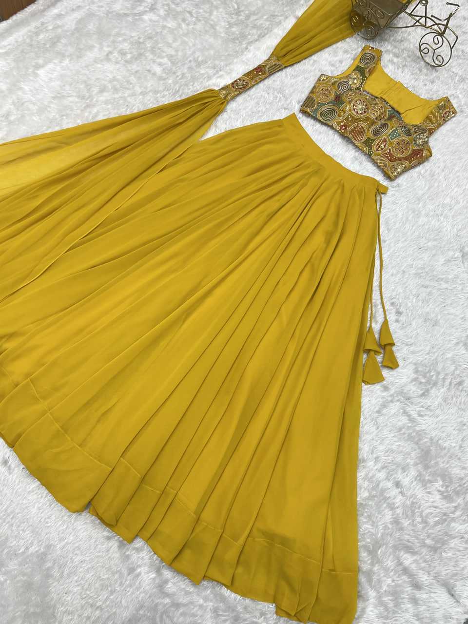 Ynf Faux Georgette KESH504 50 Lehengas Wedding Collections Festive Collections Wholesale Georgette Lehenga Lehenga With Dupatta Lehenga With Blouse Manufacturer