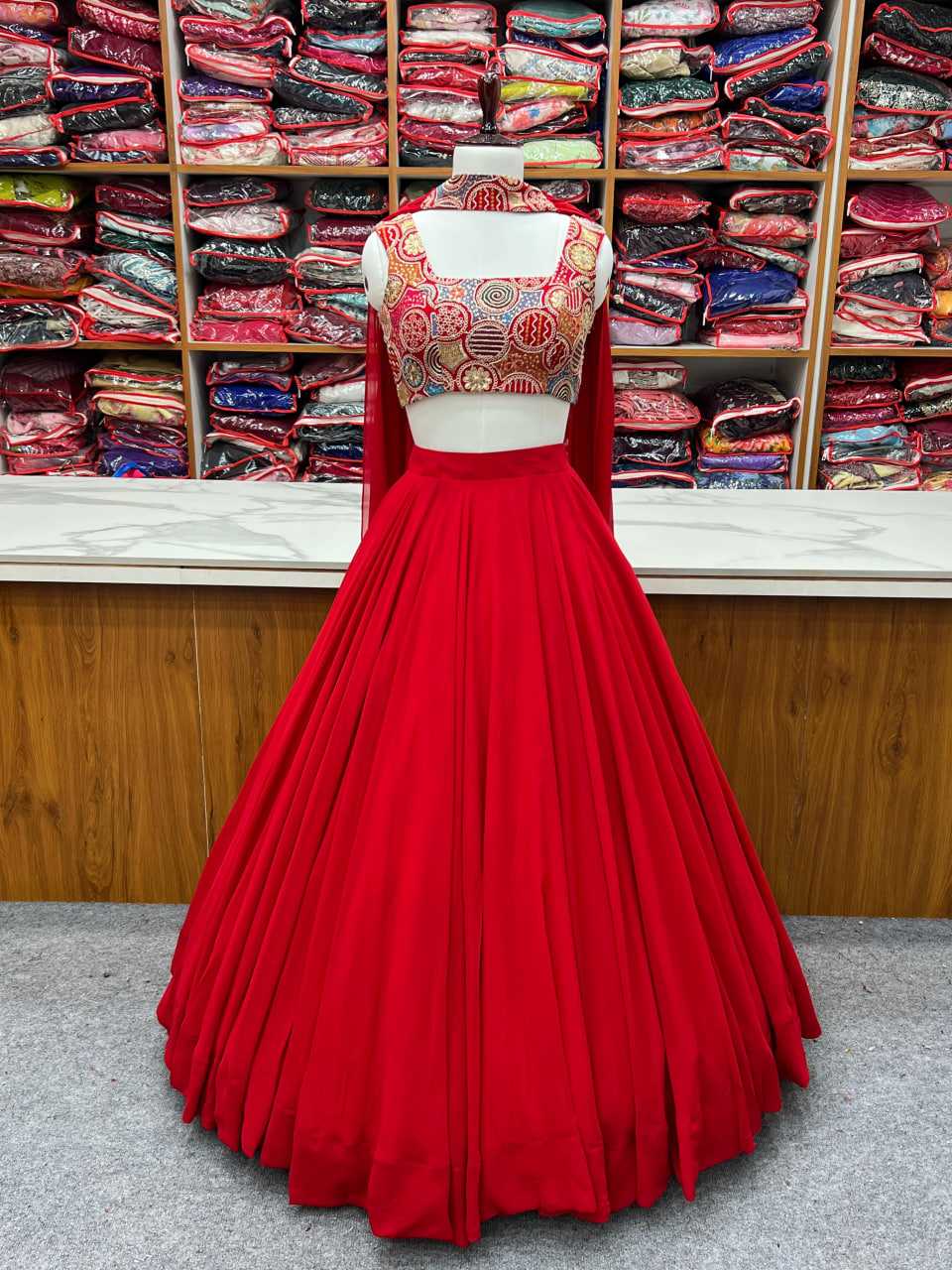 Ynf Faux Georgette KESH504 50 Lehengas Wedding Collections Festive Collections Wholesale Georgette Lehenga Lehenga With Dupatta Lehenga With Blouse Manufacturer