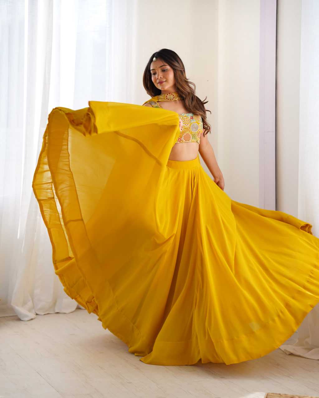 Ynf Faux Georgette KESH504 50 Lehengas Wedding Collections Festive Collections Wholesale Georgette Lehenga Lehenga With Dupatta Lehenga With Blouse Manufacturer