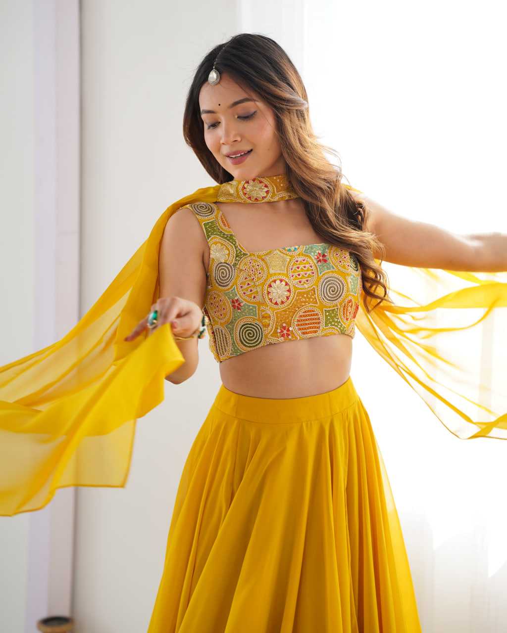 Ynf Faux Georgette KESH504 50 Lehengas Wedding Collections Festive Collections Wholesale Georgette Lehenga Lehenga With Dupatta Lehenga With Blouse Manufacturer