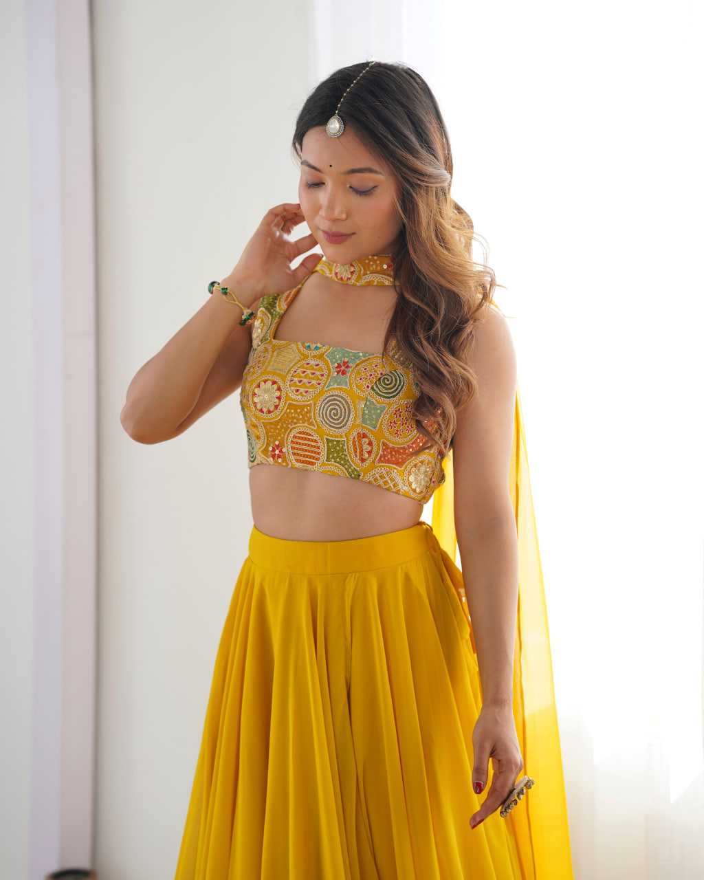 Ynf Faux Georgette KESH504 50 Lehengas Wedding Collections Festive Collections Wholesale Georgette Lehenga Lehenga With Dupatta Lehenga With Blouse Manufacturer