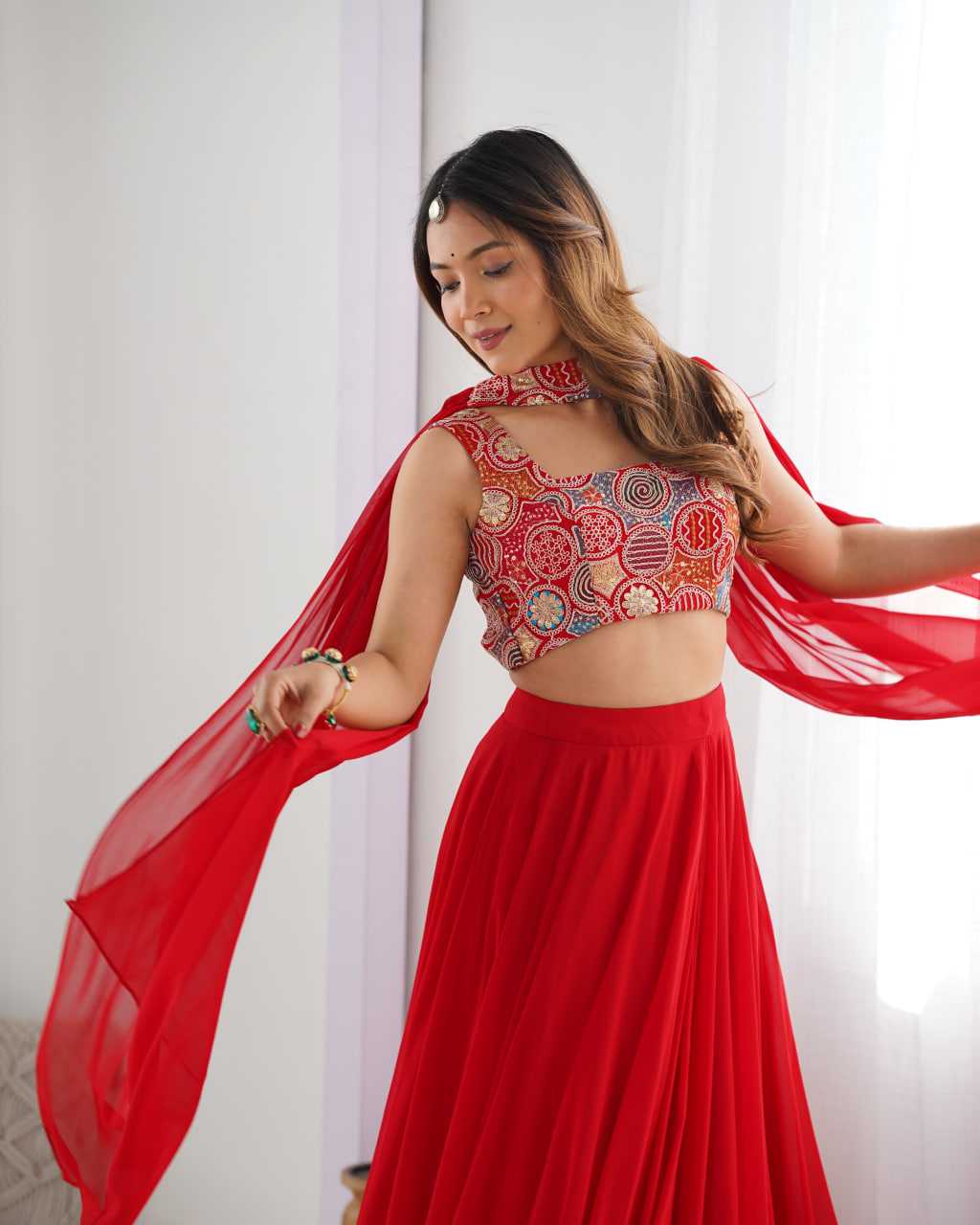 Ynf Faux Georgette KESH504 50 Lehengas Wedding Collections Festive Collections Wholesale Georgette Lehenga Lehenga With Dupatta Lehenga With Blouse Manufacturer