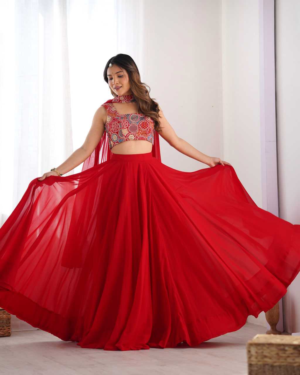 Ynf Faux Georgette KESH504 50 Lehengas Wedding Collections Festive Collections Wholesale Georgette Lehenga Lehenga With Dupatta Lehenga With Blouse Manufacturer