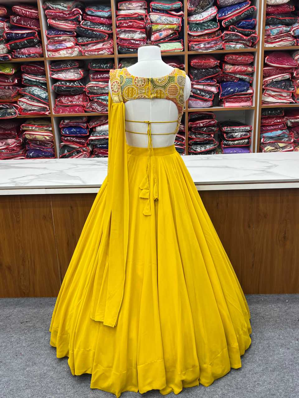 Ynf Faux Georgette KESH504 50 Lehengas Wedding Collections Festive Collections Wholesale Georgette Lehenga Lehenga With Dupatta Lehenga With Blouse Manufacturer
