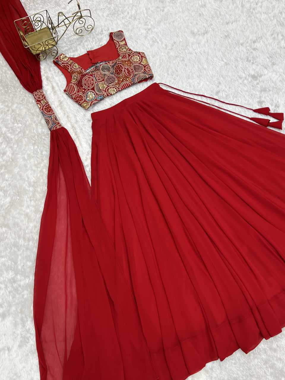 Ynf Faux Georgette KESH504 50 Lehengas Wedding Collections Festive Collections Wholesale Georgette Lehenga Lehenga With Dupatta Lehenga With Blouse Manufacturer