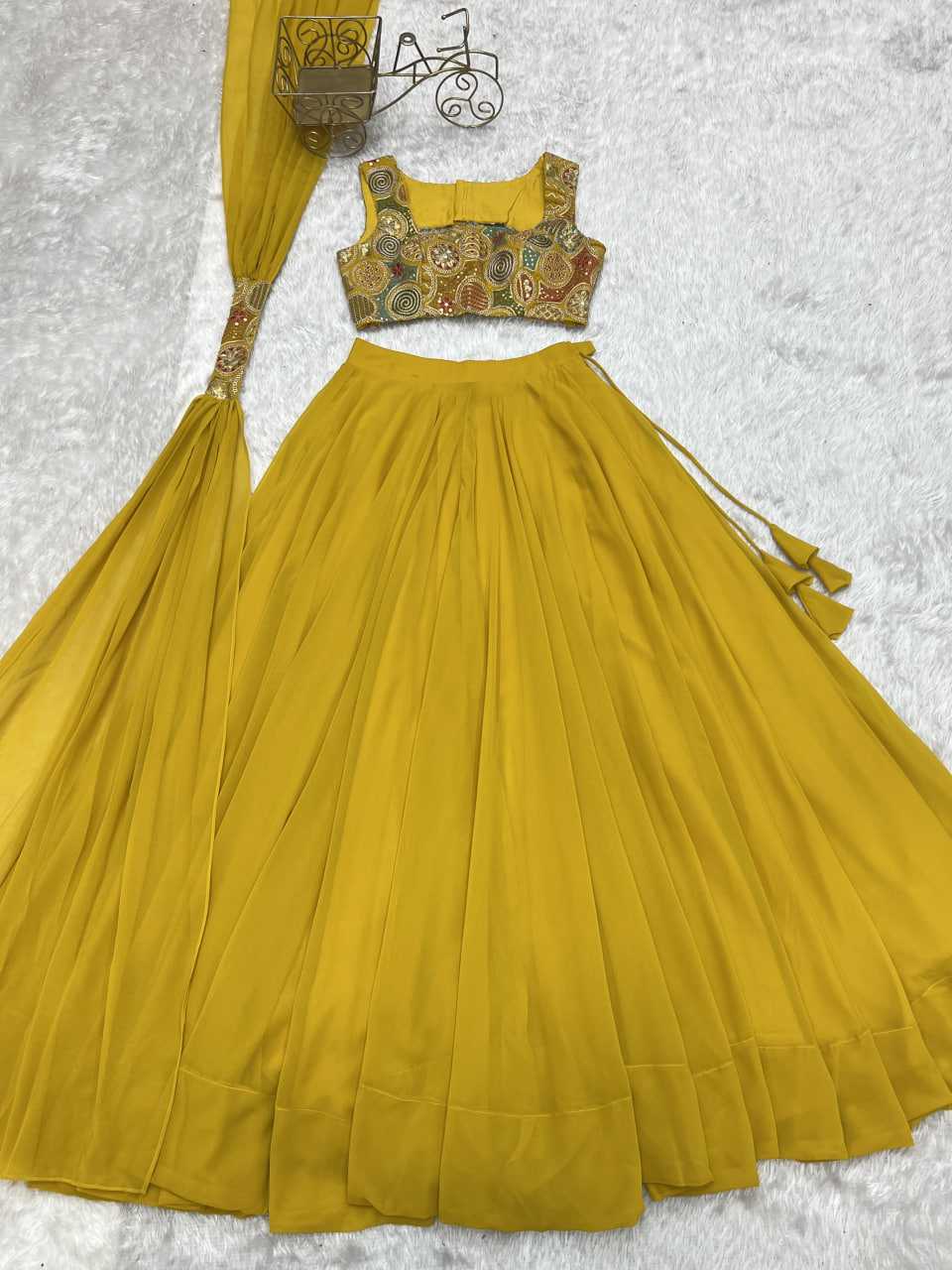 Ynf Faux Georgette KESH504 50 Lehengas Wedding Collections Festive Collections Wholesale Georgette Lehenga Lehenga With Dupatta Lehenga With Blouse Manufacturer